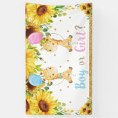 Giraffen Gender Reveal Baby Shower Boy oder Girl Banner (Vertikal)