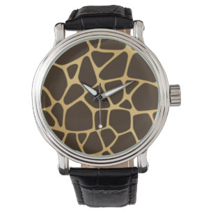 Giraffen-gepunkteter Hintergrund Armbanduhr