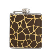 Giraffen-gepunkteter Hintergrund Flachmann (Vorderseite)