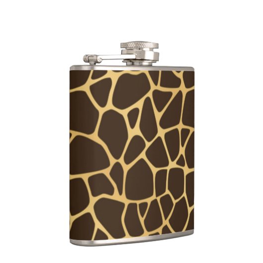 Giraffen-gepunkteter Hintergrund Flachmann (Rechts)