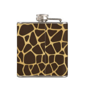 Giraffen-gepunkteter Hintergrund Flachmann (Rückseite)