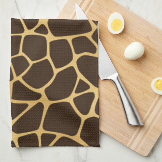 Giraffen-gepunkteter Hintergrund Geschirrtuch (Viertel Falte)
