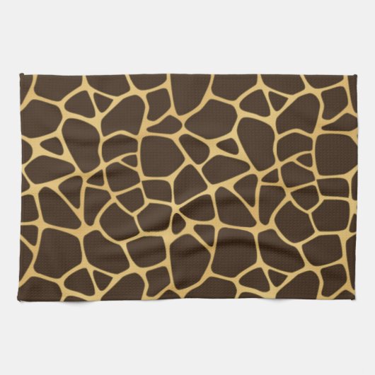 Giraffen-gepunkteter Hintergrund Geschirrtuch (Horizontal)