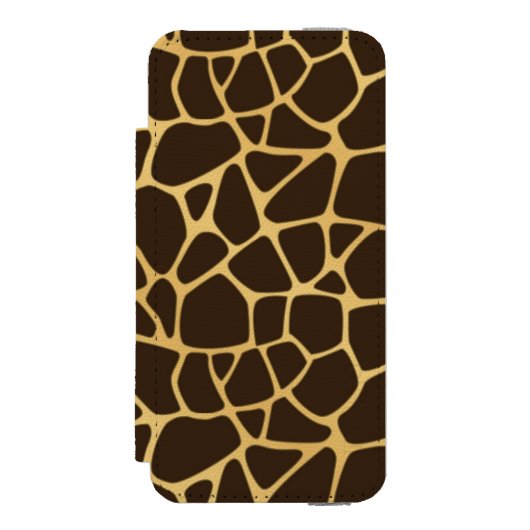Giraffen-gepunkteter Hintergrund Incipio iPhone Geldbeutel-Hülle (Folio Vorderseite)