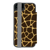 Giraffen-gepunkteter Hintergrund Incipio iPhone Geldbeutel-Hülle (Folio Rückseite)