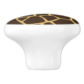 Giraffen-gepunkteter Hintergrund Keramikknauf (Seitenansicht)