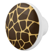 Giraffen-gepunkteter Hintergrund Keramikknauf (Rechts)