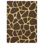Giraffen-gepunkteter Hintergrund Klemmbrett (Rückseite)