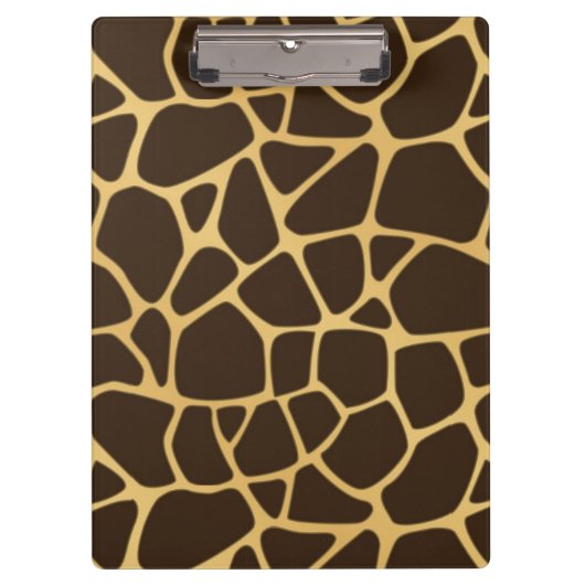 Giraffen-gepunkteter Hintergrund Klemmbrett (Vorderseite)