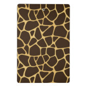 Giraffen-gepunkteter Hintergrund Mini Klemmbrett (Rückseite)