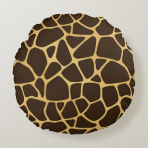 Giraffen-gepunkteter Hintergrund Rundes Kissen
