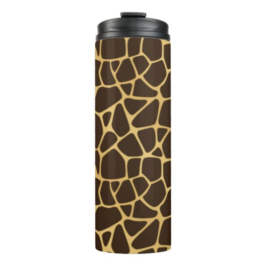 Giraffen-gepunkteter Hintergrund Thermosbecher (Vorderseite)