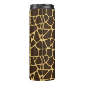 Giraffen-gepunkteter Hintergrund Thermosbecher (Rückseite)
