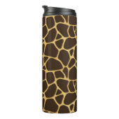 Giraffen-gepunkteter Hintergrund Thermosbecher (Nach rechts gedreht)