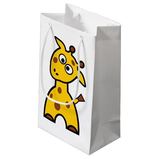 Giraffen-Geschenk-Tasche Kleine Geschenktüte (Rückseite Schrägansicht)