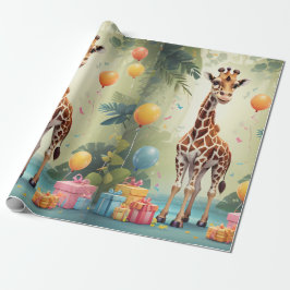 Giraffen & Geschenke im Dschungel | Schleifpapier Geschenkpapier