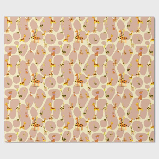 Giraffen Geschenkpapier (Flach)
