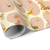 Giraffen Geschenkpapier (Rolleneckpunkt)