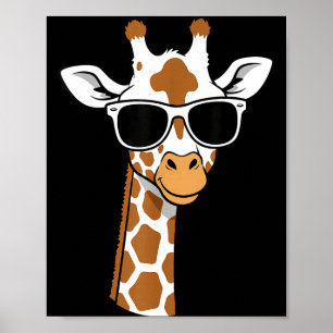 Giraffen-Gesicht-Sonnenbrille Lustige Giraffe für Poster