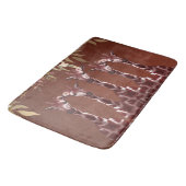 Giraffen Giraffe Floral Brown Safari Chic Badematte (Schrägansicht)