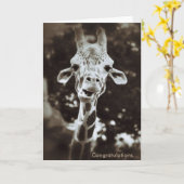 Giraffen-Glückwunsch-Gruß-Karte Karte (Gelbe Blume)