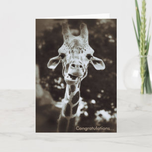 Giraffen-Glückwunsch-Gruß-Karte Karte