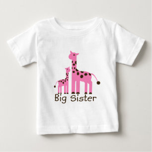 Giraffen-große Schwester Baby T-shirt