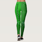 Giraffen-Grün Leggings (Rückseite)