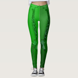 Giraffen-Grün Leggings