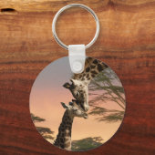 Giraffen grüßen einander schlüsselanhänger (Vorderseite)