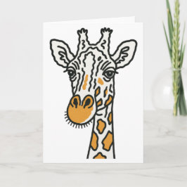 Giraffen-Grußkarte Dankeskarte