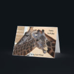 Giraffen Happy Birthday Best Friend, leer innen Karte<br><div class="desc">Giraffen Happy Birthday Best Friend,  leer innen</div>
