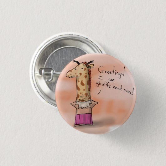 Giraffen-Hauptmann Button (Vorne & Hinten)