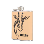 Giraffen-Haupttätowierungs-Kunst Flachmann (Links)