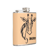 Giraffen-Haupttätowierungs-Kunst Flachmann (Rechts)