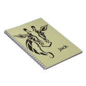 Giraffen-Haupttätowierungs-Kunst Notizblock (Rechte Seite)