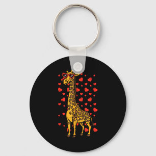 Giraffen-Herz-Brille Süßer Valentinstag Tierliebe Schlüsselanhänger