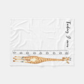 Giraffen-Höhen-Verfolger-Meilenstein-Decke Fleecedecke (Vorderseite (Horizontal))