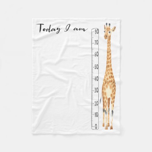 Giraffen-Höhen-Verfolger-Meilenstein-Decke Fleecedecke (Vorderseite)
