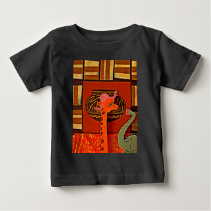 Giraffen Hut Kunst Druck Baby T-shirt