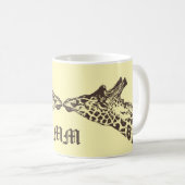 Giraffen Illustration Blassgelbe Tasse (VorderseiteRechts)