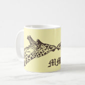 Giraffen Illustration Blassgelbe Tasse (Vorderseite Links)