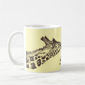 Giraffen Illustration Blassgelbe Tasse (Links)