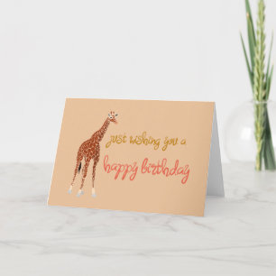 Giraffen-Illustration Geburtstag Karte