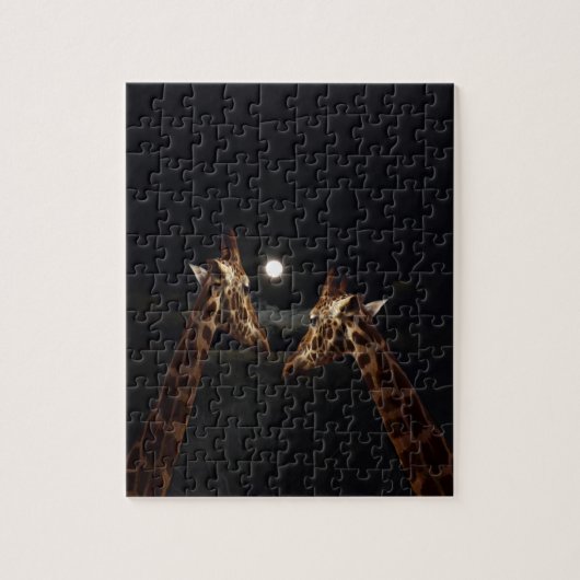 Giraffen_Im Mondlicht. Puzzle (Vertikal)