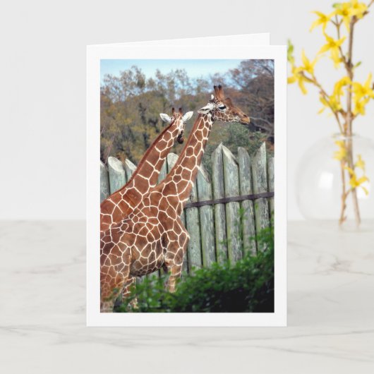 Giraffen im Park Karte (Gelbe Blume)