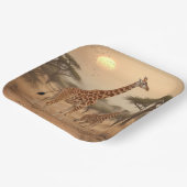 Giraffen in Afrika Pappteller (Gewinkelt)