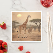 Giraffen in Afrika Serviette (Beispiel)