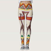 Giraffen in afrikanischen Leggings (Vorderseite)