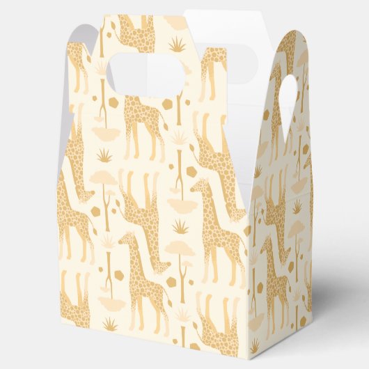 Giraffen in der Savannah in Gelb Geschenkschachtel (Geöffnet)